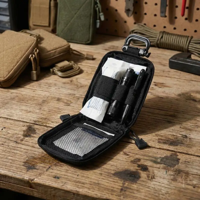 Outdoor EDC Tool Pouch EMT Utility Gadget Organizer Small Pocket Bag Travel Hiking Camping Hunting Accessories Belt Waist Bags