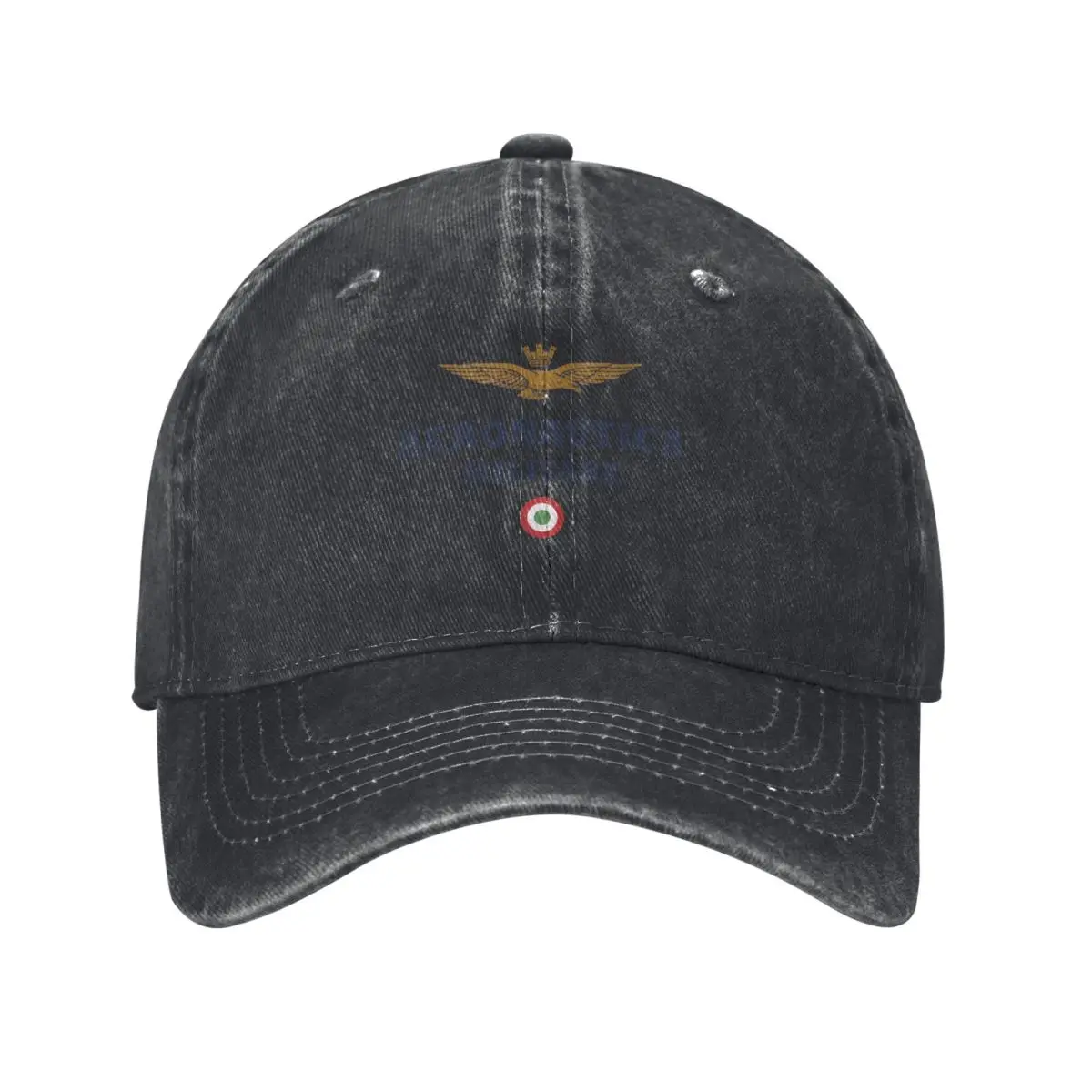 Aeronautica-Militare Best-Selling Adult Denim Baseball Cap - Premium Distressed Style