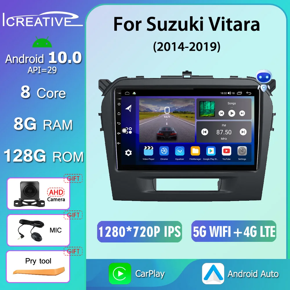 

Автомобильный мультимедийный DVD-плеер DSP 8 ядер Android 10,0 для Suzuki Vitara 2014 - 2020 Авторадио GPS-навигация автомобильное радио стерео HU DVD