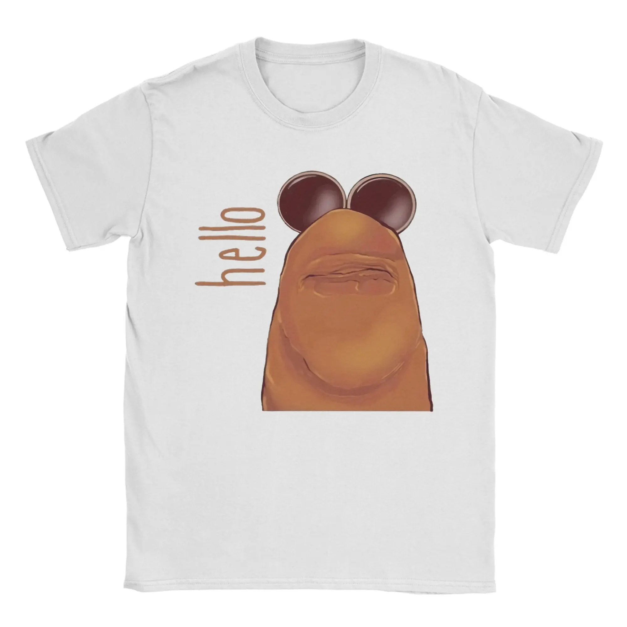 Men's Hello Marcus the Worm T Shirts  Cotton Tops Funny Short Sleeve Crew Neck Tees Unique T-Shirts