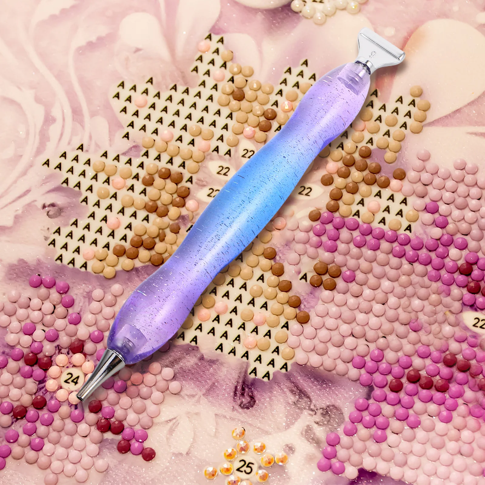 

5D Rhinestones Painting Point Drill Only Cute Pickers For 5D Painting Embroidery Adults Durable Metal Alloy Tip Flip Drill Tray