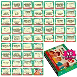 1pc 50board Game Cards Family Party Child Games Sincere Q&A Parent Child Dialogue Card Enhance Emotions Interaction Conversation