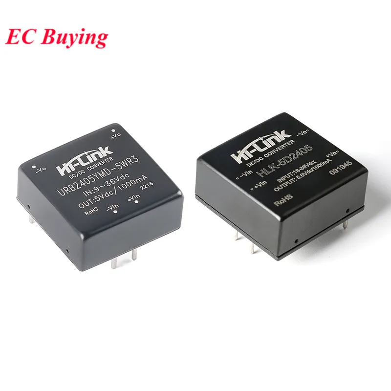 DC-DC Isolated Converter Power Supply Module DC DC 24V to 5V 5W HLK-5D2405 HLK-5D2405A Step-down Buck Ultra Wide Voltage Module