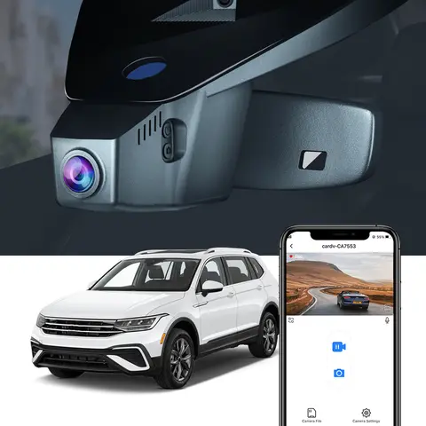 FITCAMX 4K Dash Cam für VW Volkswagen Tiguan MK2 2016-2024/ TYRON X 2023/UP, e-Up 2019–2025, integriertes WIFI und APP