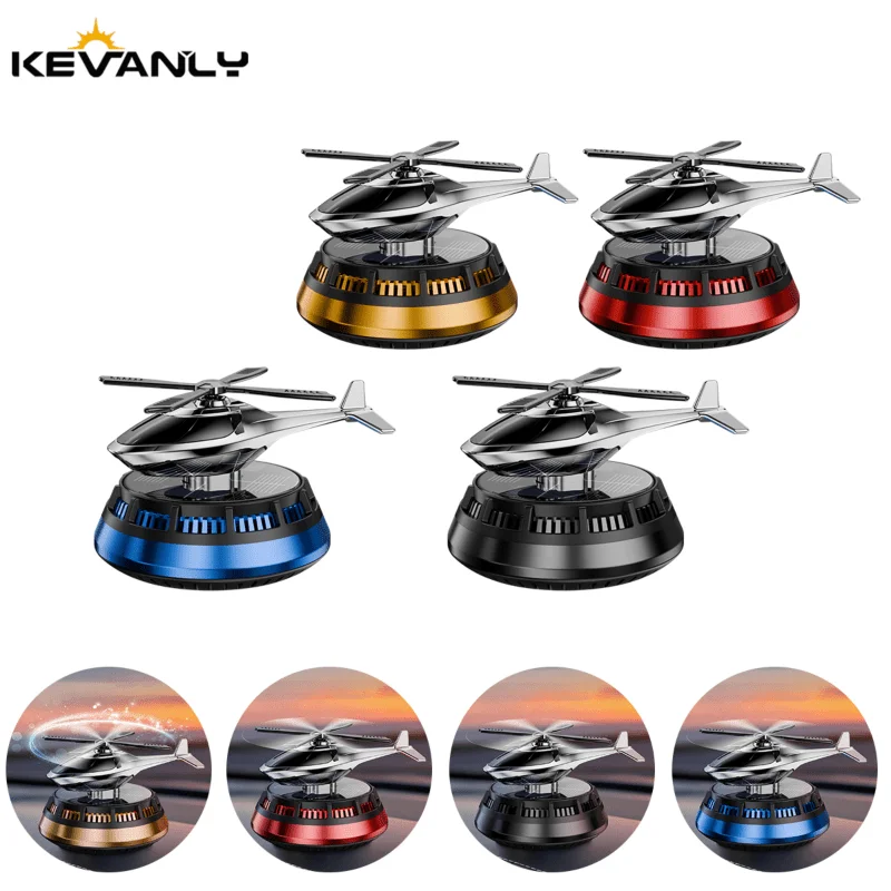 Solar Powered Rotation Eagle Shaped Car Dashboard Ornament 360° Auto Spin Rotating Propeller Decor Wooden Fragrance Diffuser