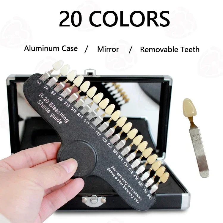 Plastics Universals Bleachings 3D Tooth Color Comparators R-20 Digitals Teeth Whitenings Dentals Teeth Shades Guides