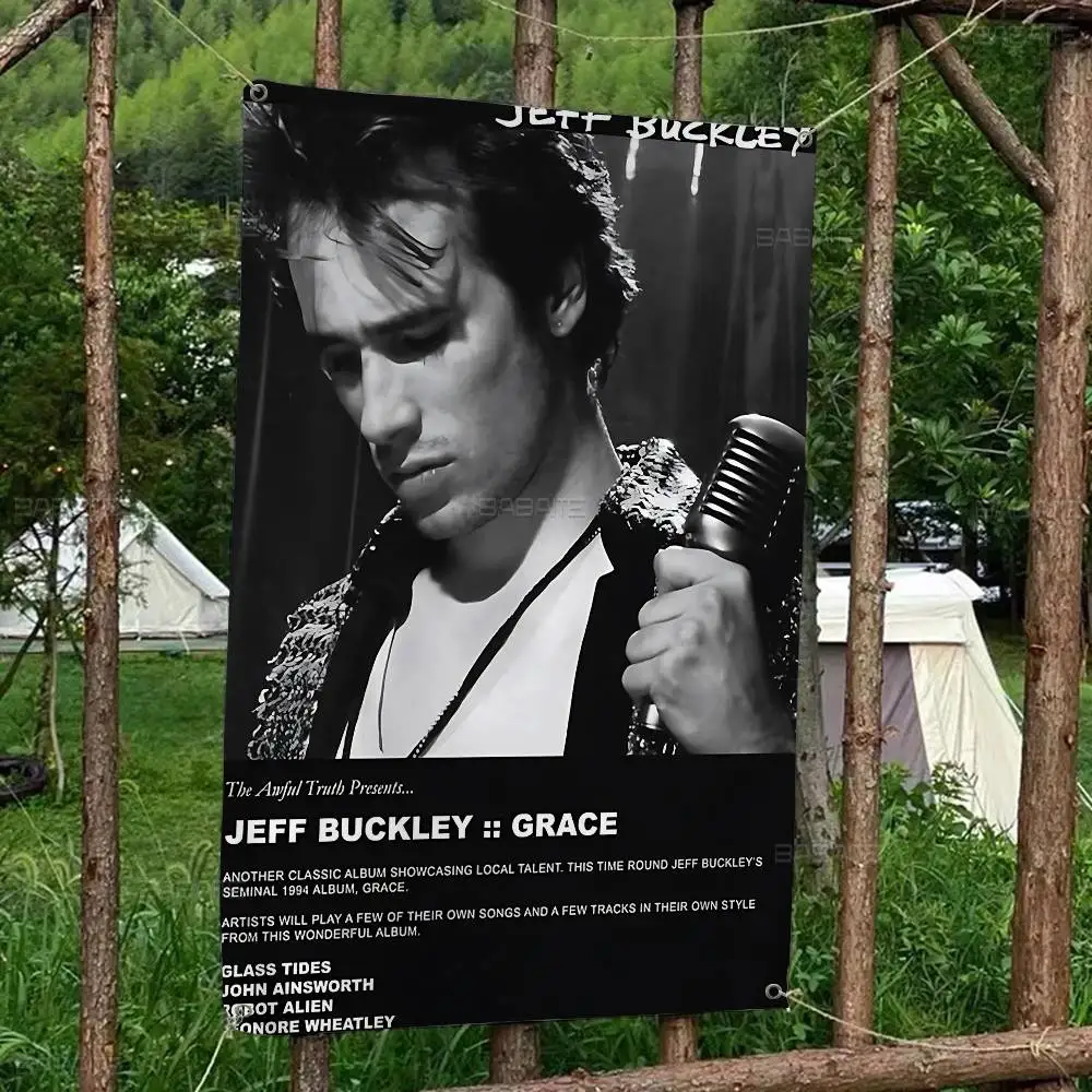 Poster J-jeff B-Buckley Sänger Banner INS Stil Outdoor Party Dekoration Atmosphäre Flagge