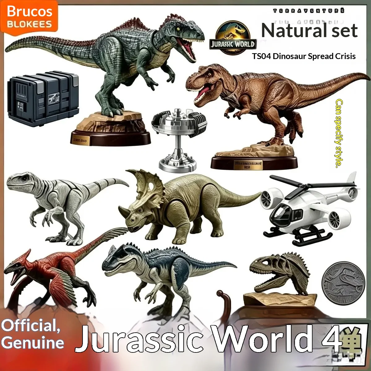 Blokees Dinosaur Toy Jurassic Tyrannosaurus Velociraptor Action Figure Collection Model Desktop Decoration For Hobbyist