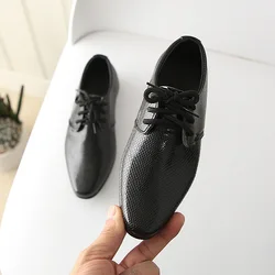 JGSHOWKITO-zapatos de cuero con cordones para niños pequeños, calzado plano de boda, moda para actuaciones