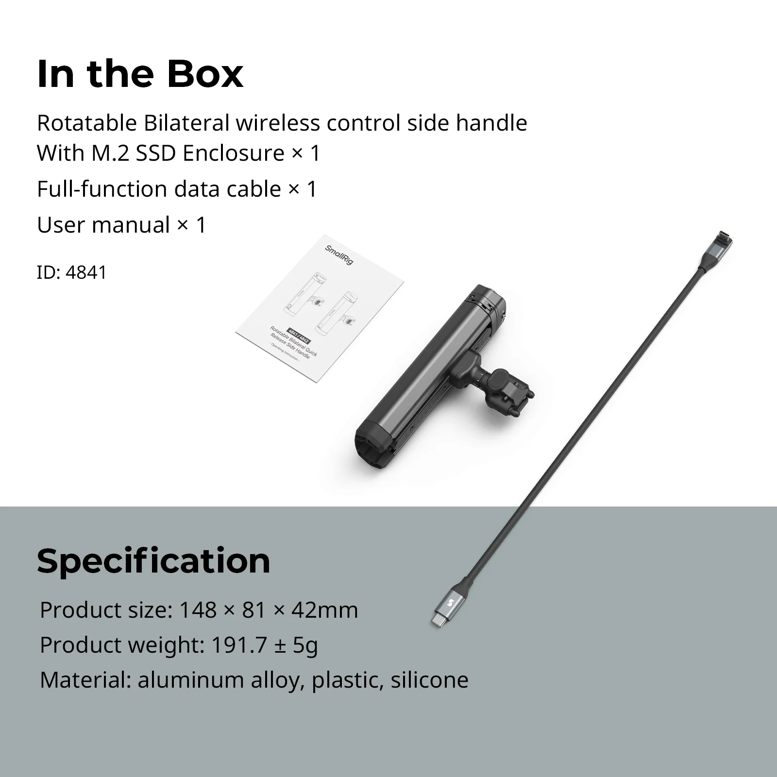 Maniglia Wireless Cage Per Smartphone SmallRig Universal QR - Con , Supporto MagSafe, Per IPhone Maniglia Wireless Cage Per Smartphone SmallRig Universal QR - Con , Supporto MagSafe, Per IPhone