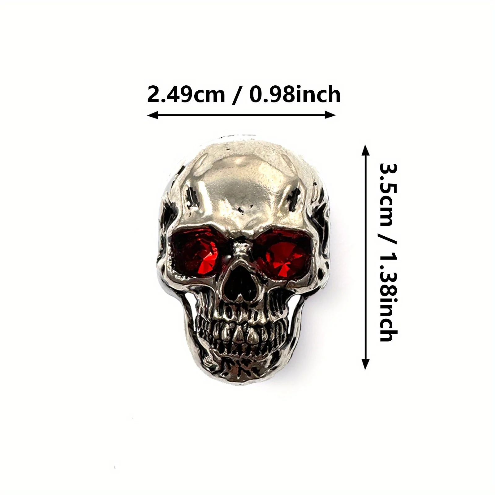 Gothic Style Six-Piece Red Eye Skull Decorative Stickers Unique Fridge Magnets Kitchen Office Storage Cabinet Decoration Holiday