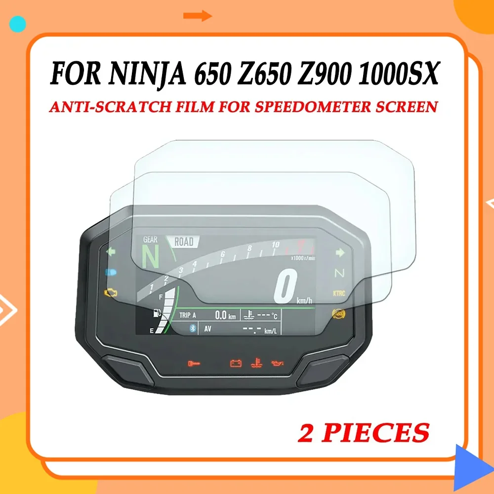 

Motorcycle Screen Protector For KAWASAKI Ninja650 1000SX Z900 Versys650 9HTPU Film with Squeegee Kit