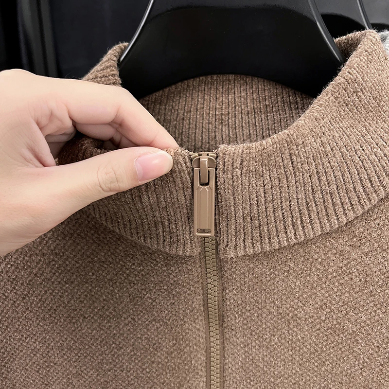Luxusmarke Herrenpullover Winter Neu Verdickter Warmer Rollkragenpullover Mode Klassischer Paul Pony Bestickter Samt-Strickpullover – Detail 22