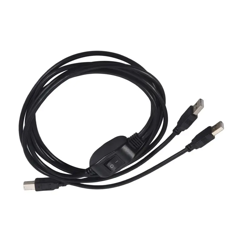 YSS-2 In 1 Printer Cable USB A To B Male To Male Printer Cable For Hp Canon Printer Splitter For Two Computers