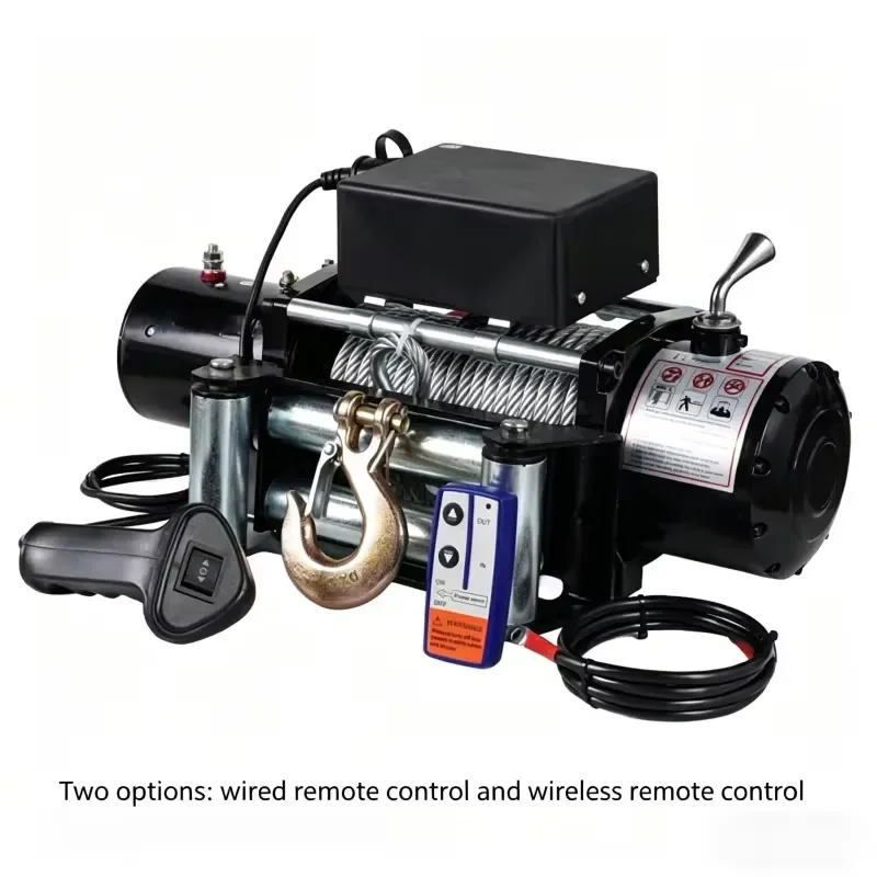 Heavy Duty Electric Winch for Truck Off Road Vehicle Recovery Traction Cable System Trailer Rescue Gear 12V Portable Hoist