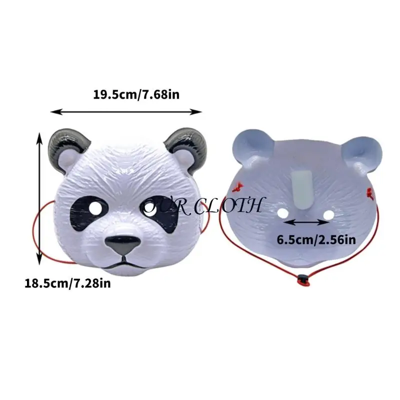 Mặt nạ trang phục gấu trúc hiện thực với mắt tiết cho các bữa tiệc theo chủ đề Biểu diễn Phụ kiện Giáng sinh Halloween