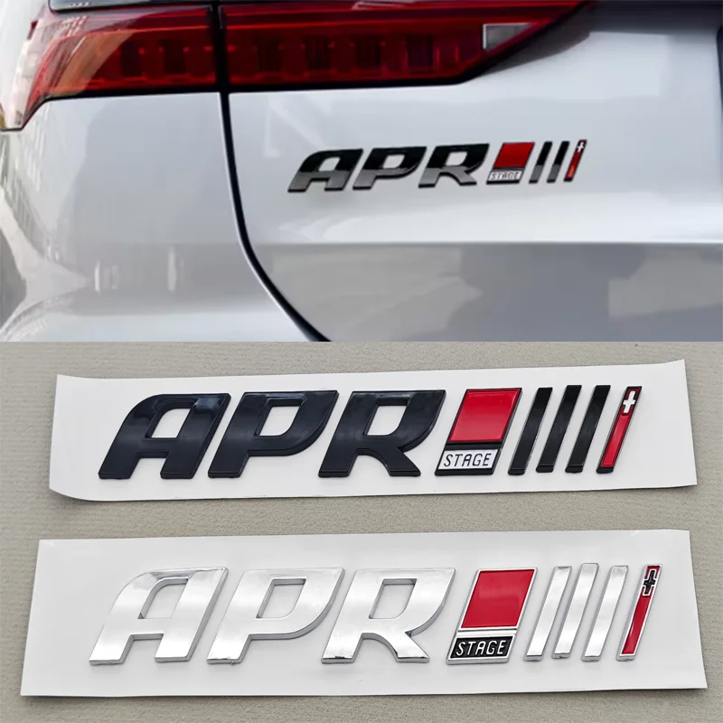 ثلاثية الأبعاد ABS تصفيف السيارة APR المرحلة III شعار السيارات الذيل الجانب ملصق شارة الشارات ل Volkswagen CC جولف 6 7 أودي A4 A6 A8 اكسسوارات