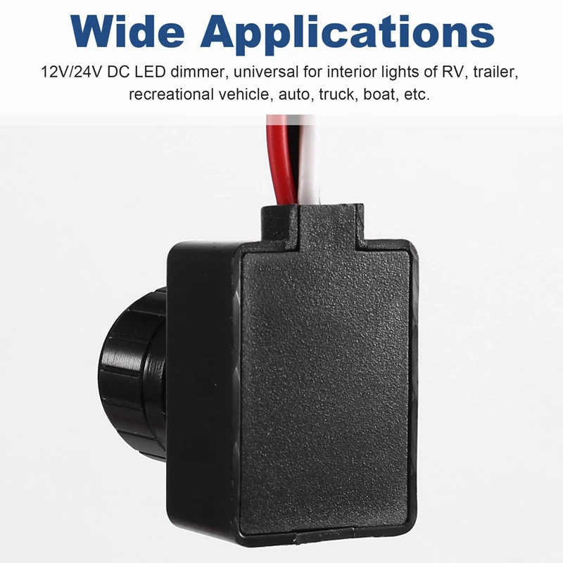 ABHI-универсальный 12/24 В низковольтный светодиодный диммер PMM с металлической ручкой для светодиодных фонарей для автофургонов, внутренние потолочные светильники, транспортные средства, грузовик