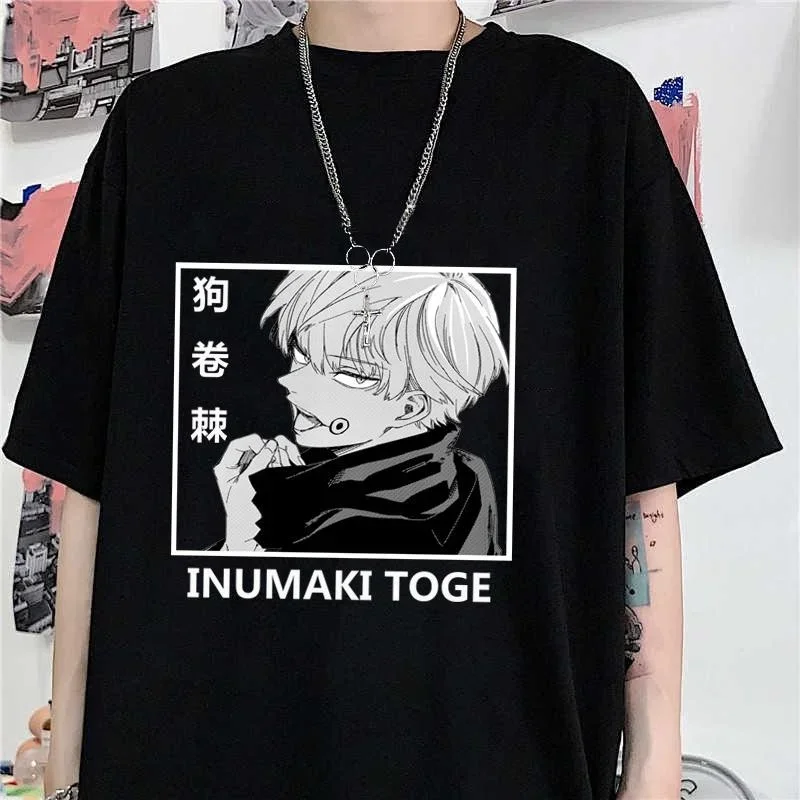 New Inumaki Toge Printed Short Sleeve Cool T Shirts Men Women Top Summer Anime Harajuku O Neck T Shirts