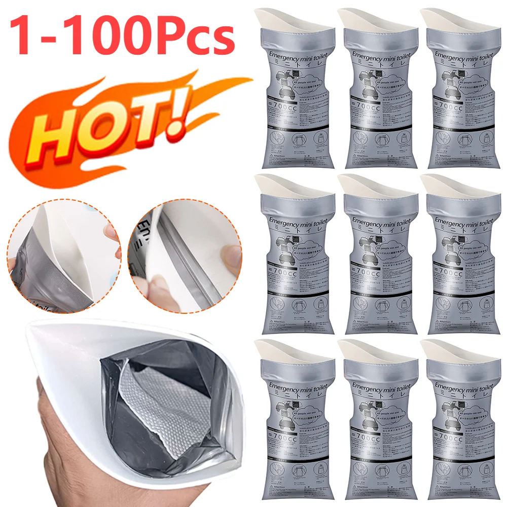 

1-100 шт., одноразовые мобильные мини-пакеты для мочи