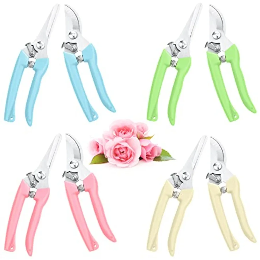 

8 Pcs Garden Shears Pruning Scissors Clippers Sharp Hand Pruners for Gardening Tools Cutting Flowers Trimming Plants Bonsai Fru