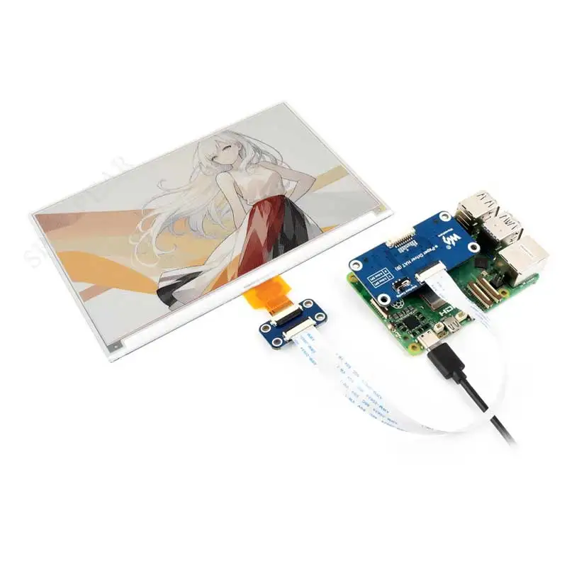 Raspberry Pi 7.5 inch e-Paper link (H) RYBW 800x480 For Arduino / Jetson Nano / STM32
