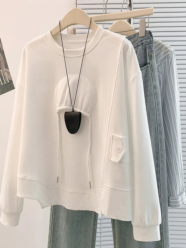 เสื้อฮู้ดดี้ทรงหลวมสไตล์ลำลองสำหรับฤดูใบไม้ร่วง ดีไซน์หรูหรา ใส่สบาย เหมาะกับทุกสภาพอากาศ