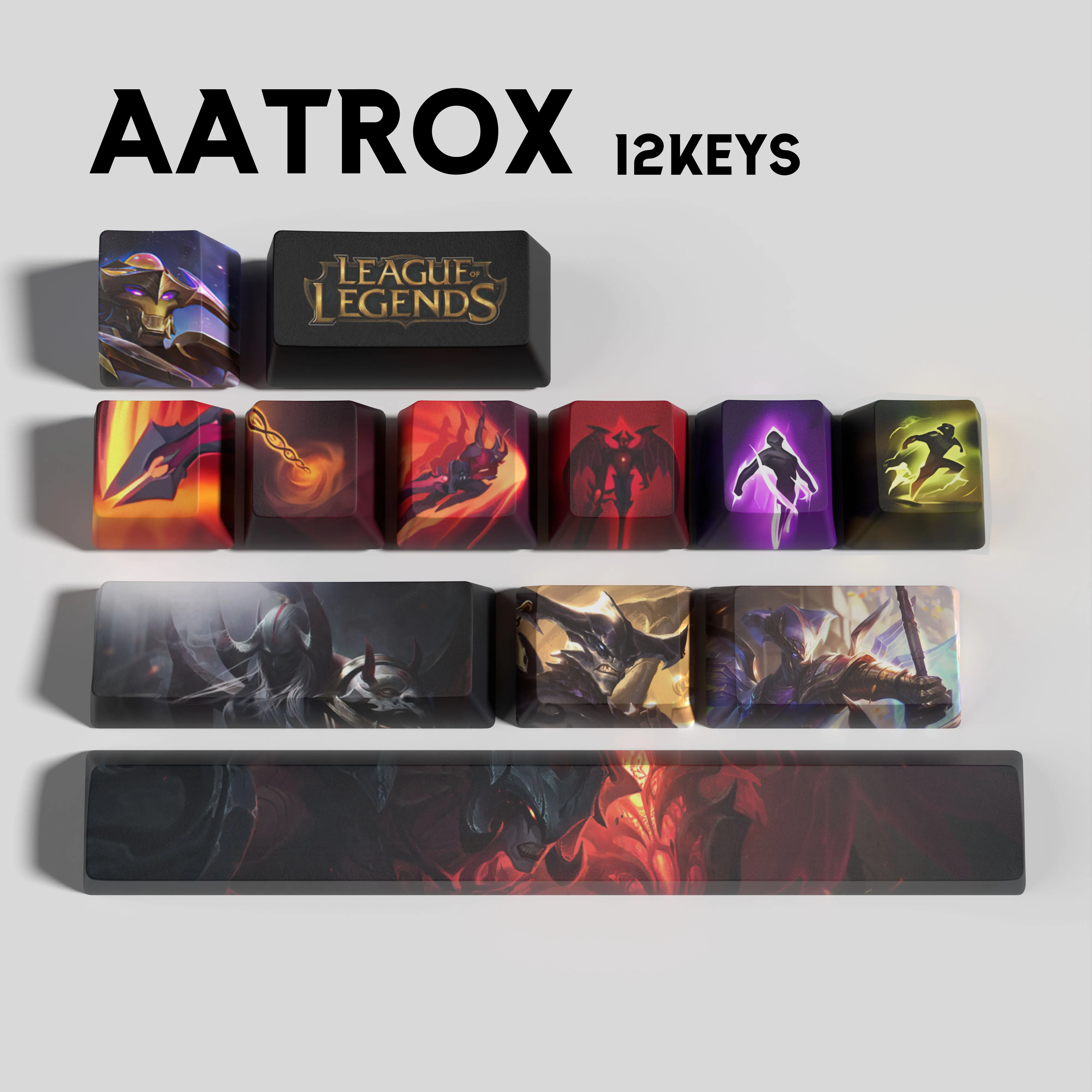 Aatrox keycaps League of Legends keycaps  game keycaps OEM Profile 12keys PBT dye sub keycaps