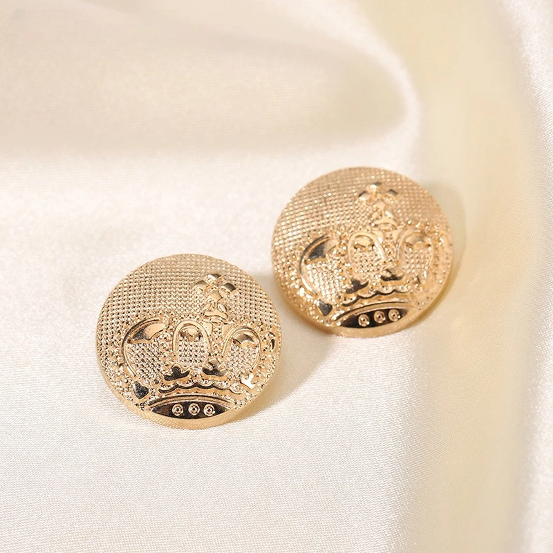 20pcs/Pack High End Gold Metal Button Noble Coat Clothing Decoration Accessories