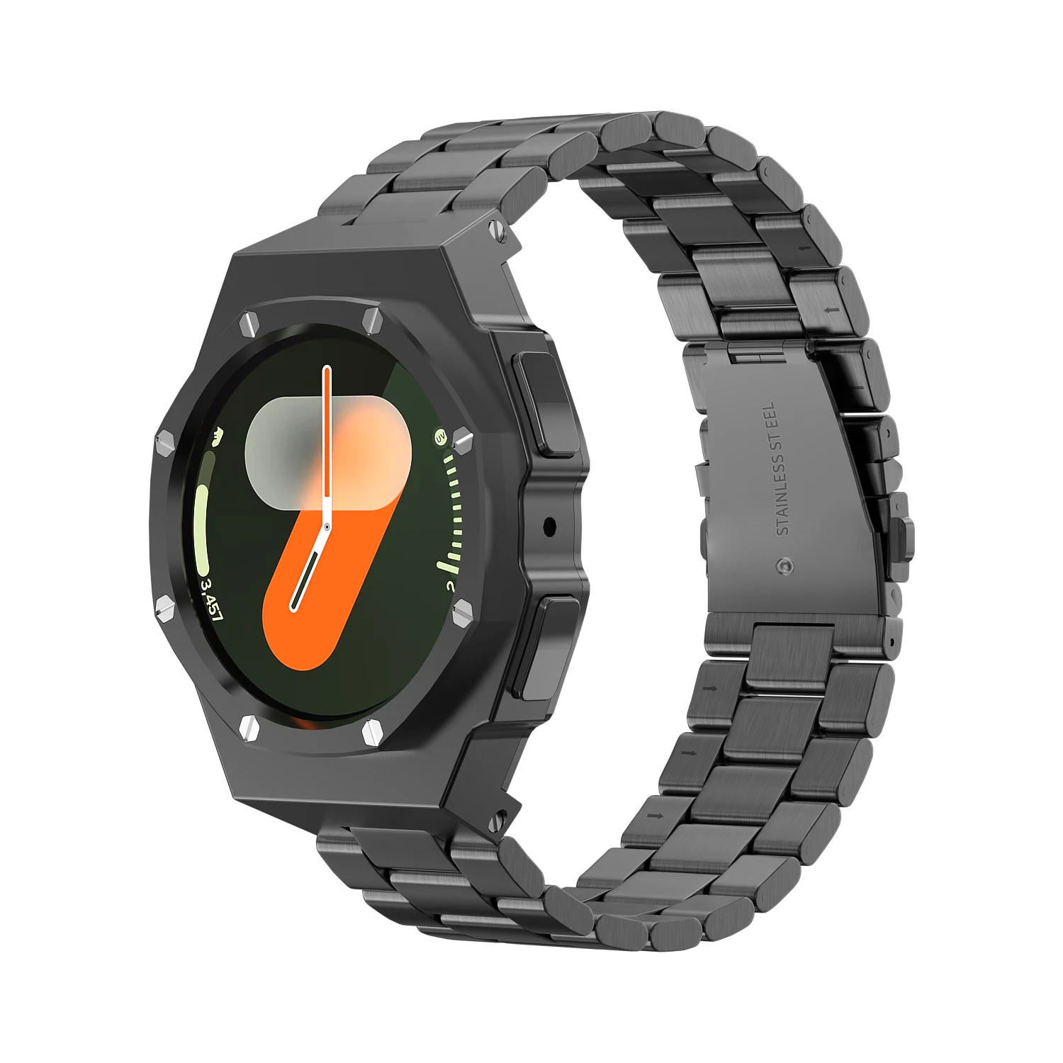 

Поп-для Samsung Galaxy Watch 7, 44 мм, корпус из нержавеющей стали, комплект модификации для Galaxy Watch 7, 44 мм, металлический защитный ремешок