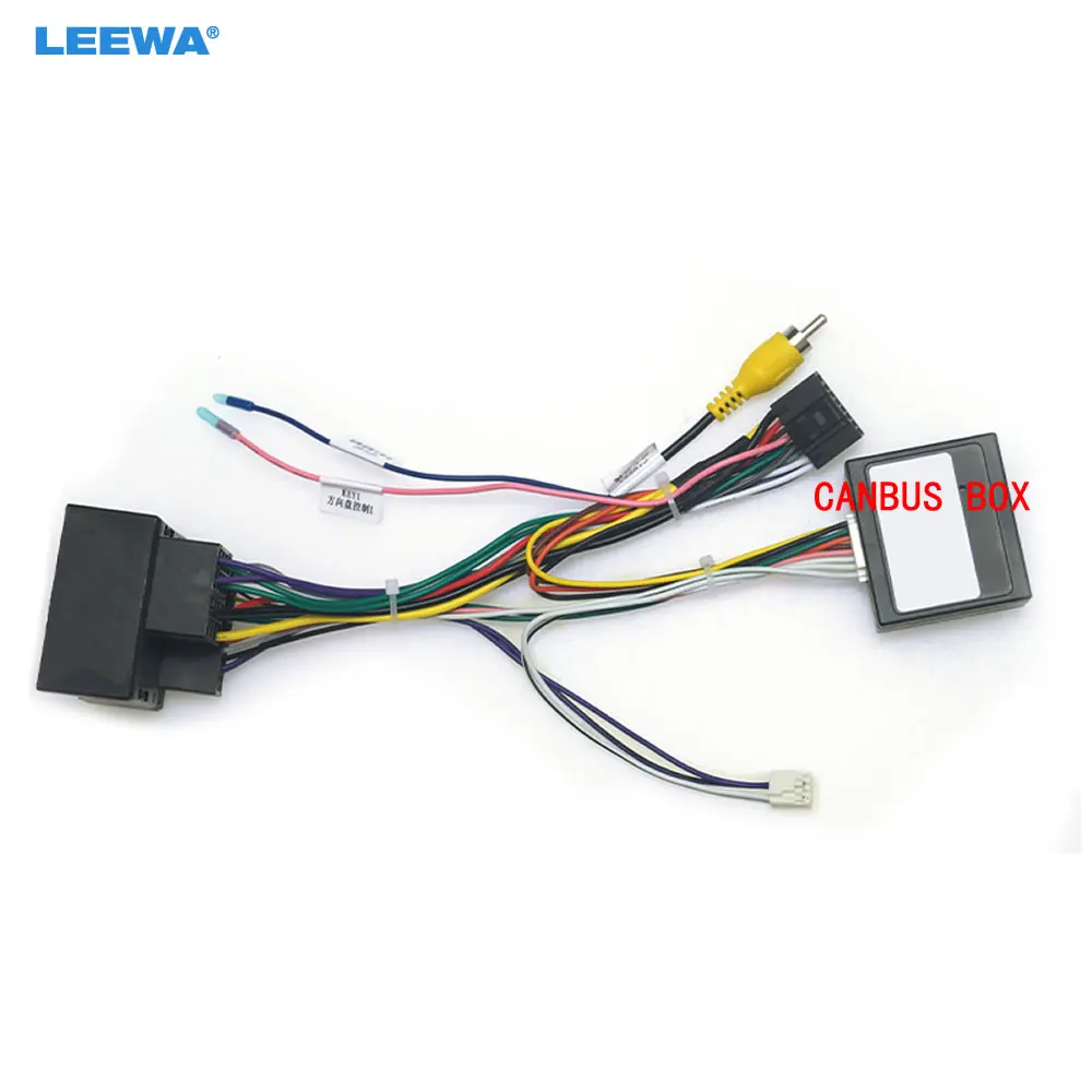 

Автомобильный 16-контактный жгут проводов LEEWA с коробкой Canbus для Trumpchi GS3/GS4/GE3, адаптер для стереоустановки послепродажного обслуживания # 6603