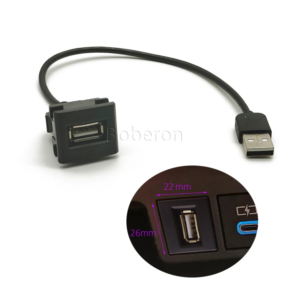 For Toyota Cross ALTIS AURIS CAMRY RAV4 2019 Car USB Interface Adapter Cable Charge Data Transfer with Line Extension