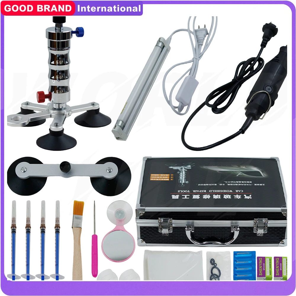 Kit de réparation de pare-brise de voiture, outil professionnel pour la réparation des fissures, boîte à outils, pompe à vide pour la réparation des fissures du pare-brise de voiture