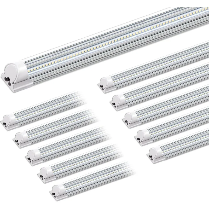 8FT LED Shop Light, V Shape LED Tube Lights, Ceiling Lights Fixtures for Garage, Workshop, home.