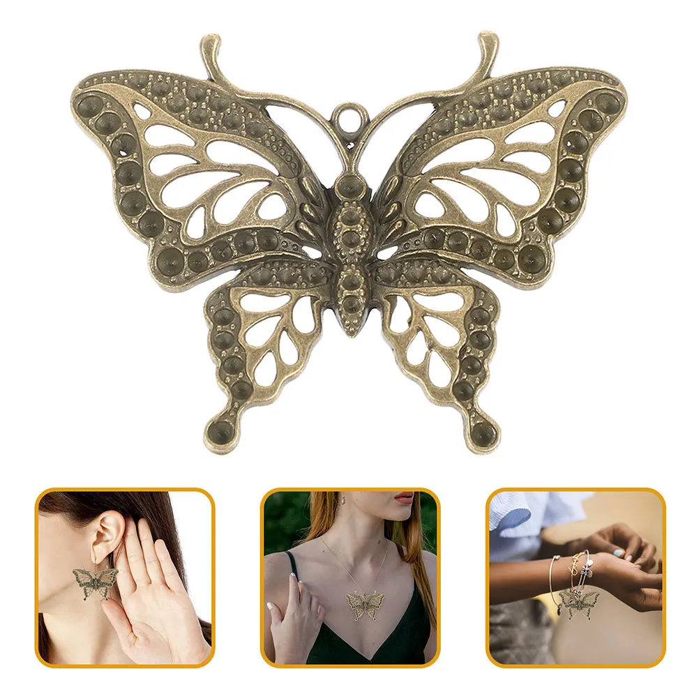 

12 Pcs Necklace Hollow Butterfly Pendant Alloys Charms Chain Accessories Spacer Mother