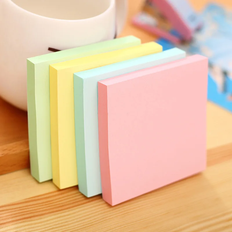 

Deli 100 Pages Square Message Sticker Office School Supply Stationery Sticky Notes Home Memo Pad Student Colored Bookmark Gift