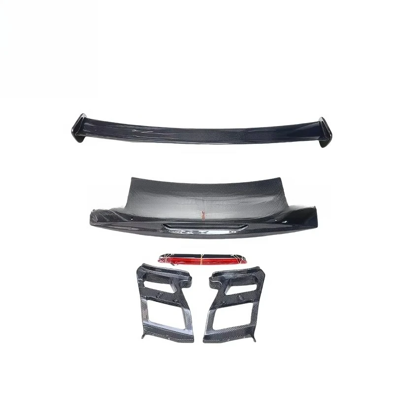 Black-series Style Carbon Fiber LED Light Trunk Spoiler Rear Wing for Mercedes AMG GT 4