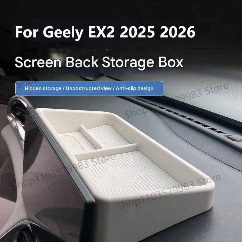 Caja de Almacenamiento Trasera para Pantalla, para Geely EX2 2025 2026 Xingyuan Proton eMAS 5, Soporte para Pañuelos en el Tablero, Organizador, Accesorios para Auto