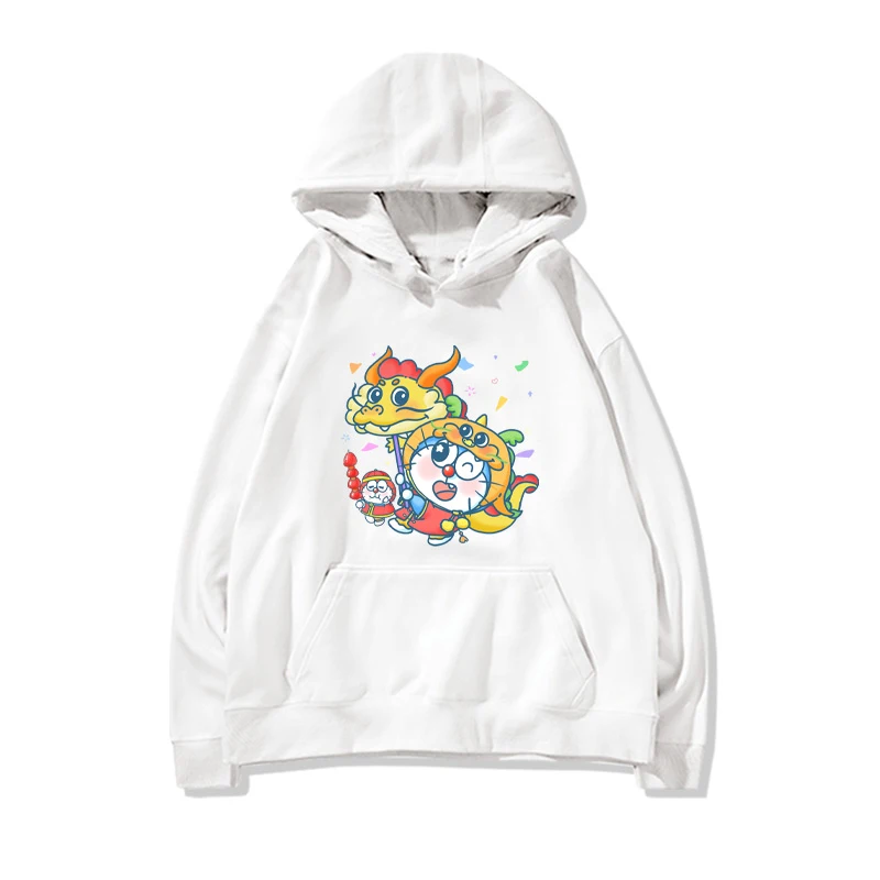 

(Miniso) Doraemon Dragon Dance Fall/Winter New Women's Fashion Crewneck Hoodies Comfortable Comfortable Y2k Women's Hoodie