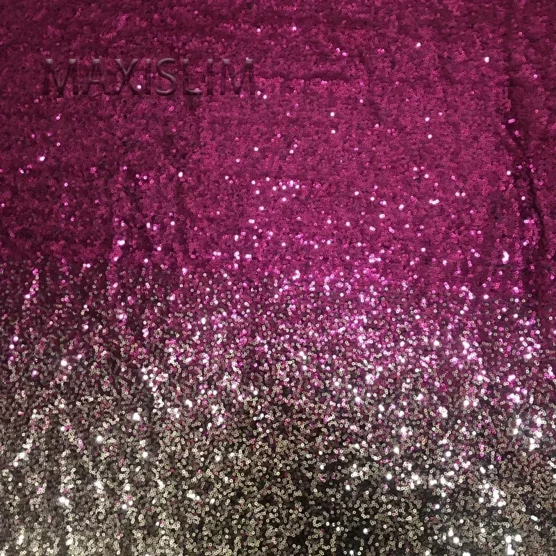 Venda quente novo 3mm glitter multicolorido gradiente lantejoulas tecido brilhante diy costura vestidos sapatos sacos roupas de largura: 125cm