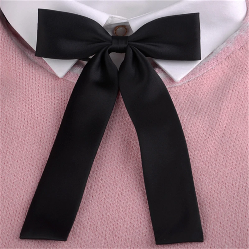 Escola Japonesa JK Uniforme Bow Tie Para Meninas Borboleta Cravat Fita Cor Sólida Escola Marinheiro Terno Uniforme Acessórios