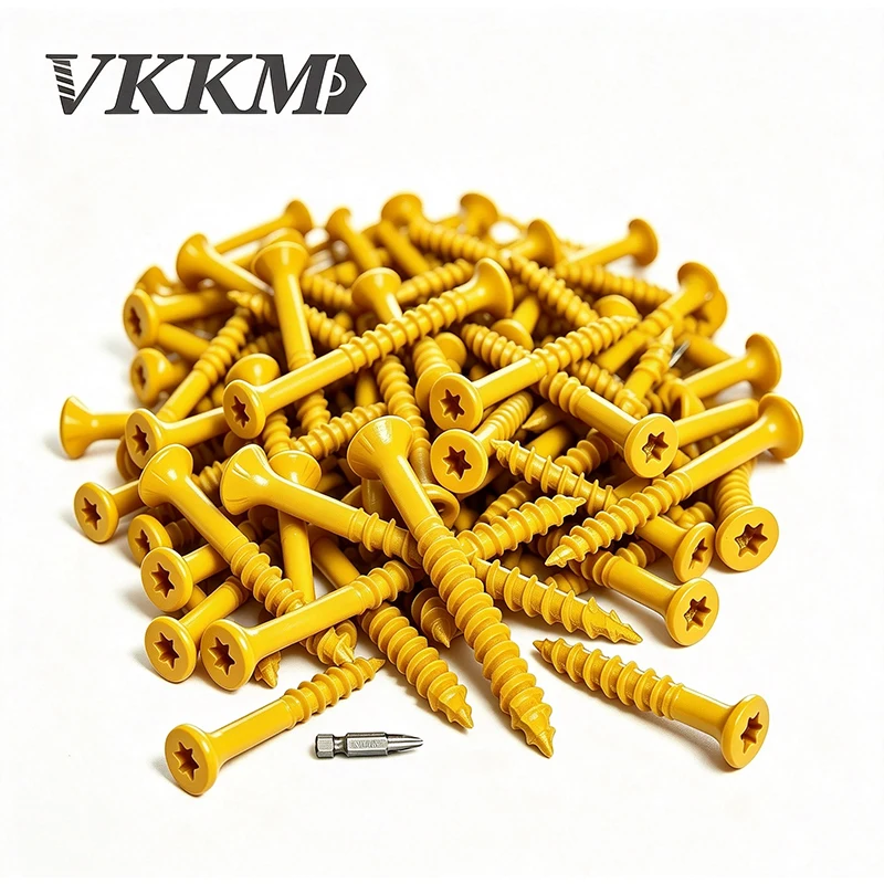 VKKM Wood Screws #8 & #9, Self Tapping Rust Resistant Screws Kit for Furniture, Deck, Fencing & DIY Projects