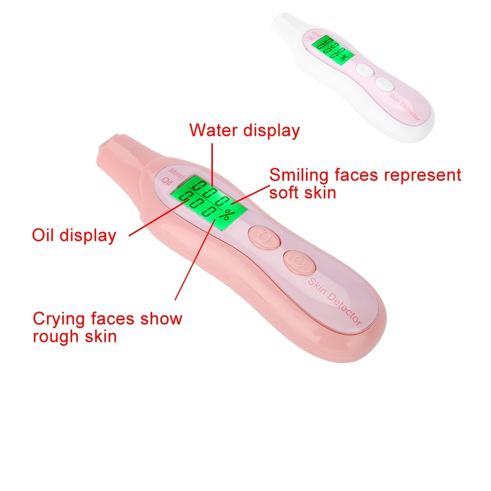 Facial Tester Skin Sensor Skin Oil Tester Digital LCD Display Precision Skin Sensor Tester Facial Moisture Water Oil Analyzer