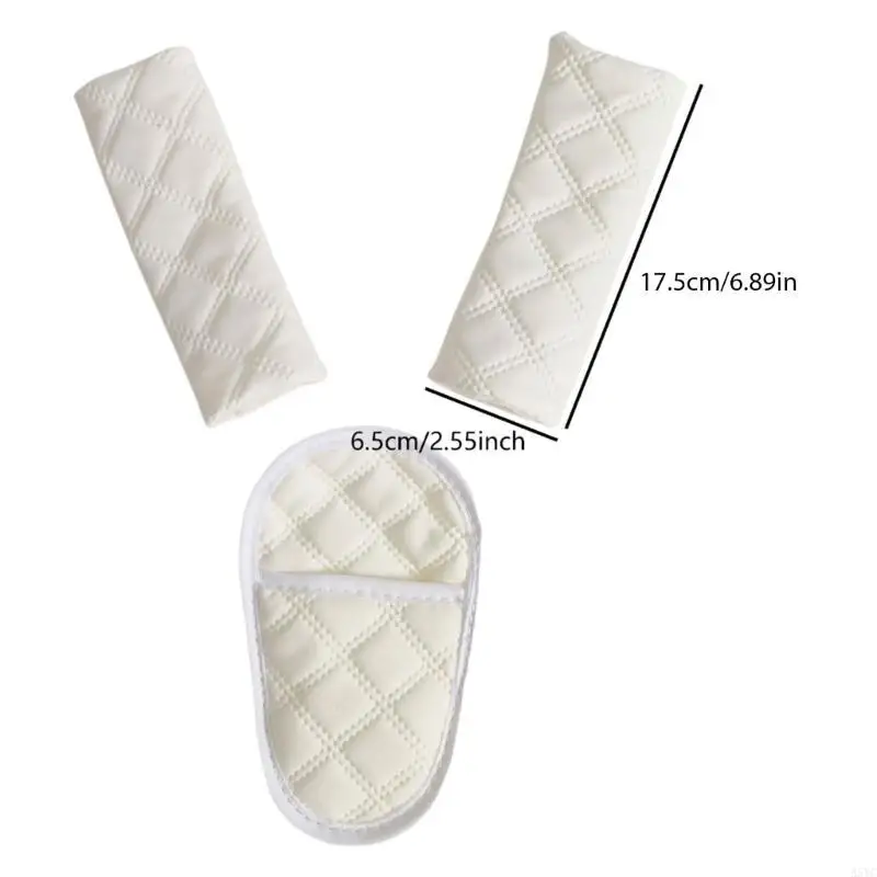 A5YC Strollers Shoulder Belt Covers Soft & Breathable Shoulder Strap Sleeve with Crotch Protector for Strollers Comfort