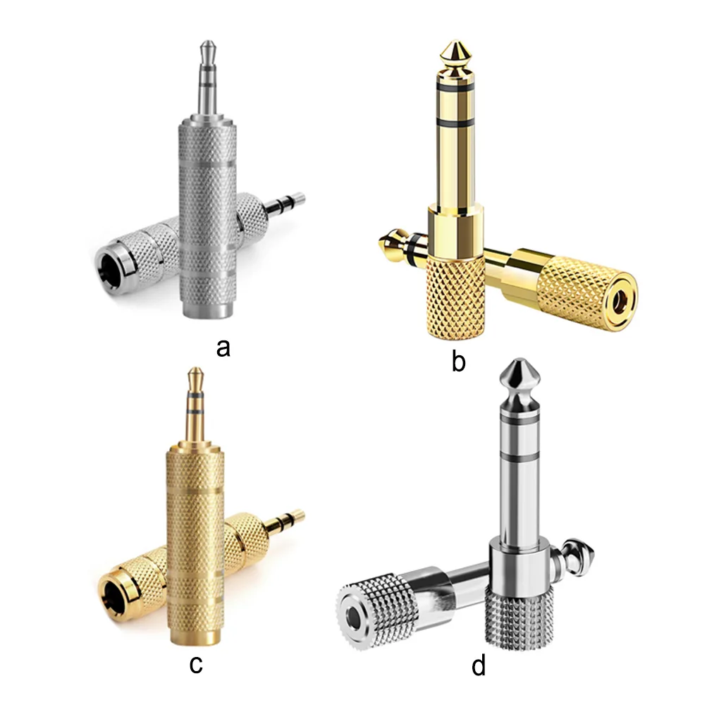 Adapter słuchawkowy 6 35 mm męski na 3 5 mm żeński Odporny na zużycie konwerter jack Stereo Dwukanałowa wtyczka audio Proces złocenia