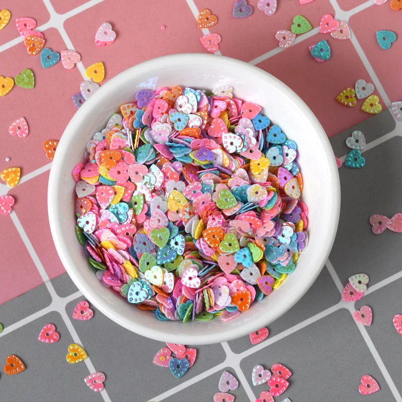 20g/Bag Love Herat 5mm PVC Confetti Glitter Sequins For Crafts Nail Art Decoration Paillettes Sequin DIY Sewing Accessories