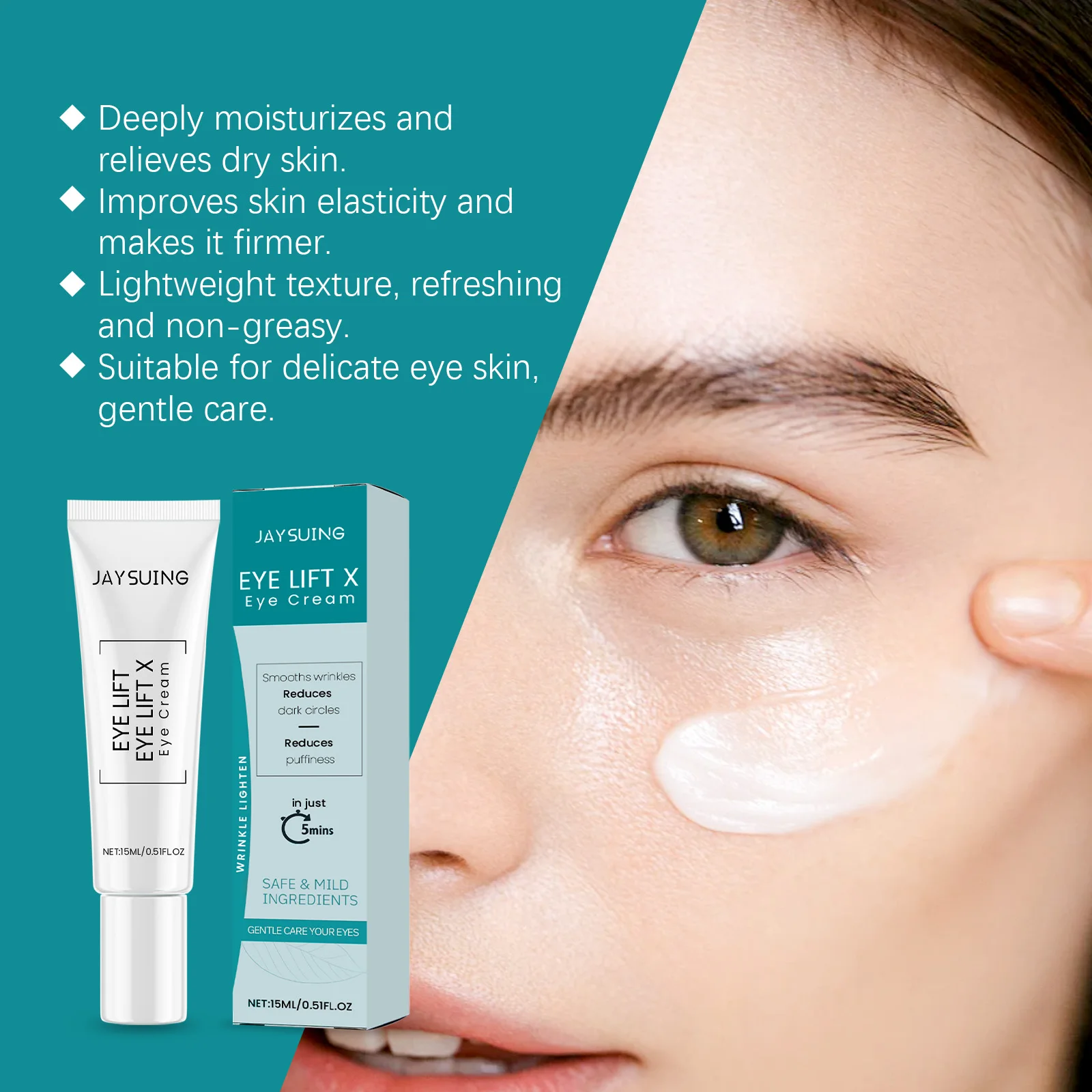 Tightening Care Eye Cream Reduce Fine Lines Remove Dark Circles Under Eyes Brighten Enhance Elasticity Moisturizing Eye Lotion - view 5