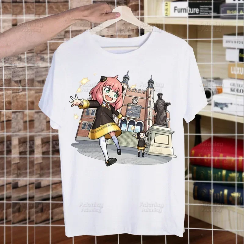 جاسوس X الأسرة جاسوس الأسرة أنيا متعجرف التي شيرت الرجال قميص Harajaku رجل عادية يور مزور Loid مزور بوند مزور المحملة قصيرة الأكمام بلايز #2