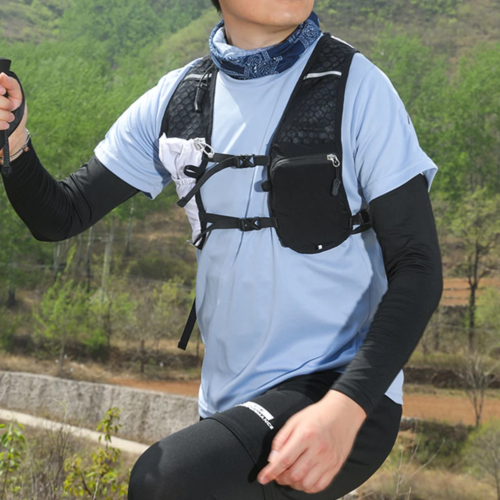 Hydration Backpack Large Capacity Hiking Nylon Pouch Breathable Mountaineering Vest Bag Marathon Cross-Country Running Backpack