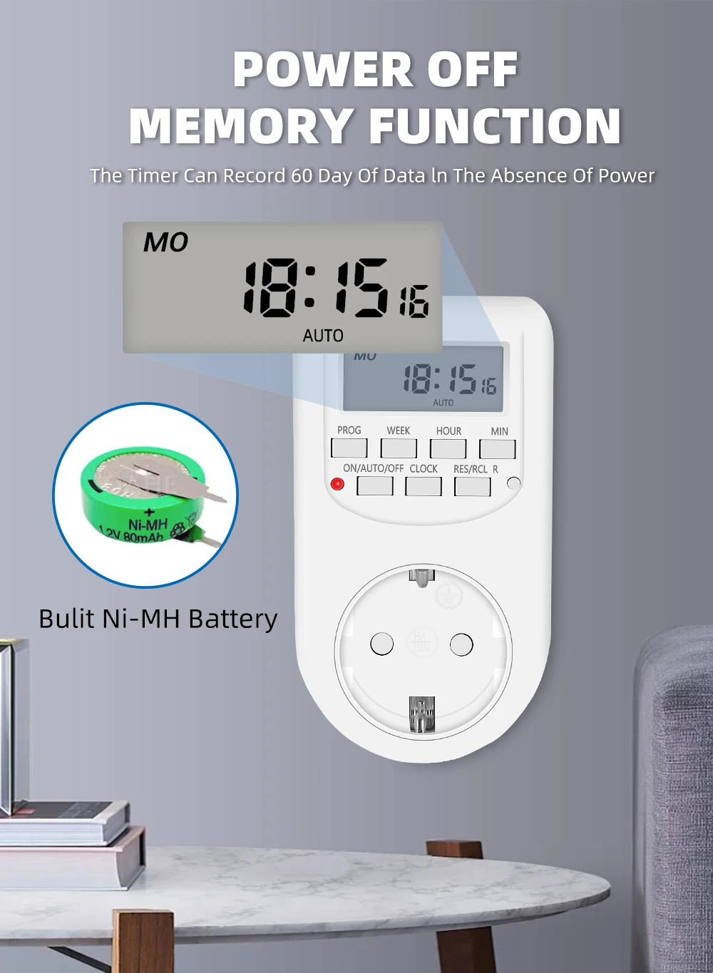 Digital Timer Switch Electronic 12/24 Hour Weekly Programmable Timing Socket EU UK US Plug Outlet Kitchen Appliance Time Control